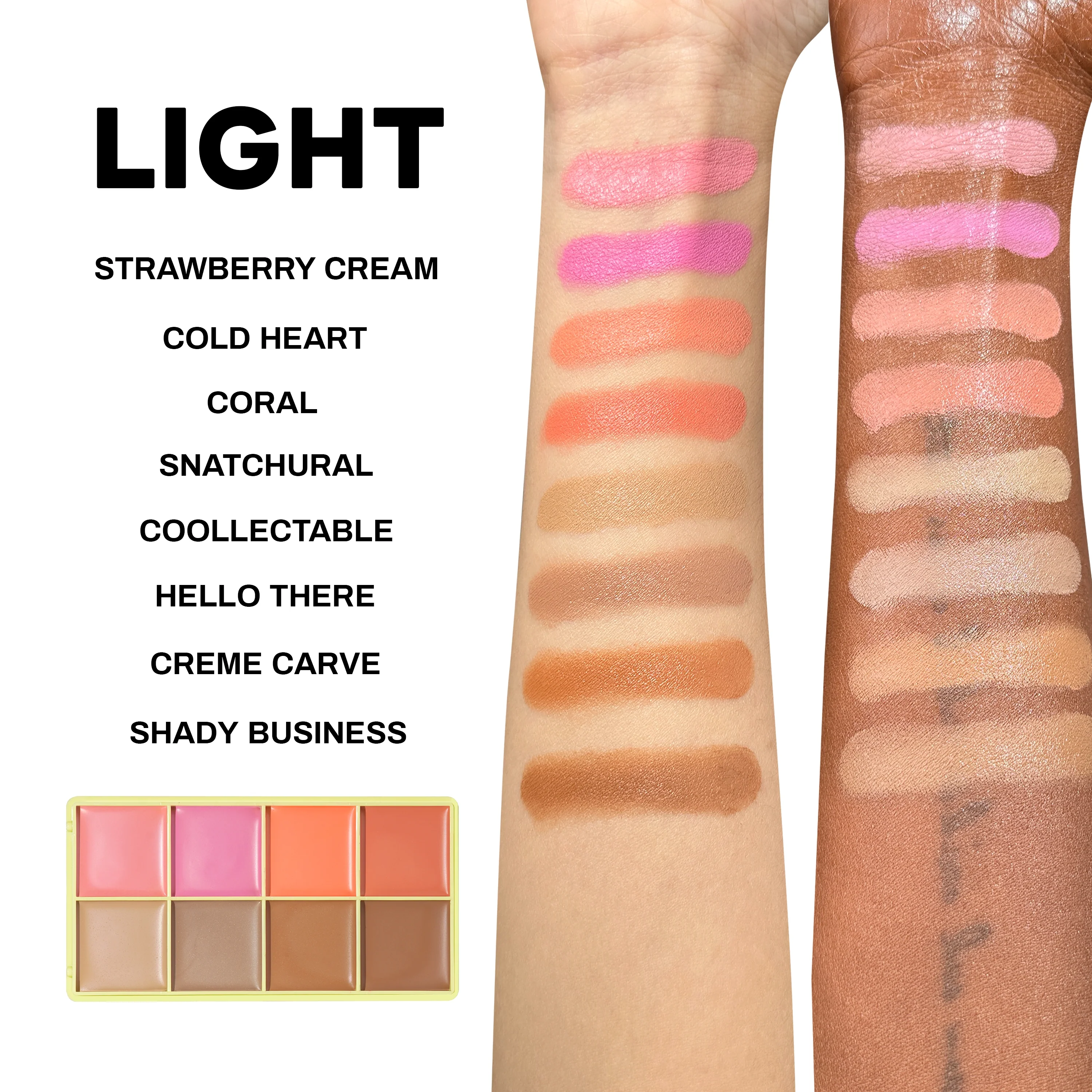 Curve Case Matte - Matte Cream Blusher & Bronzer Palette - Image 11