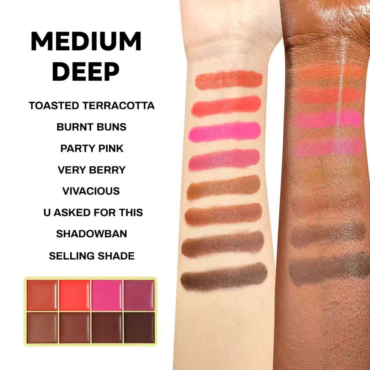 Curve Case Matte - Matte Cream Blusher & Bronzer Palette - Image 13