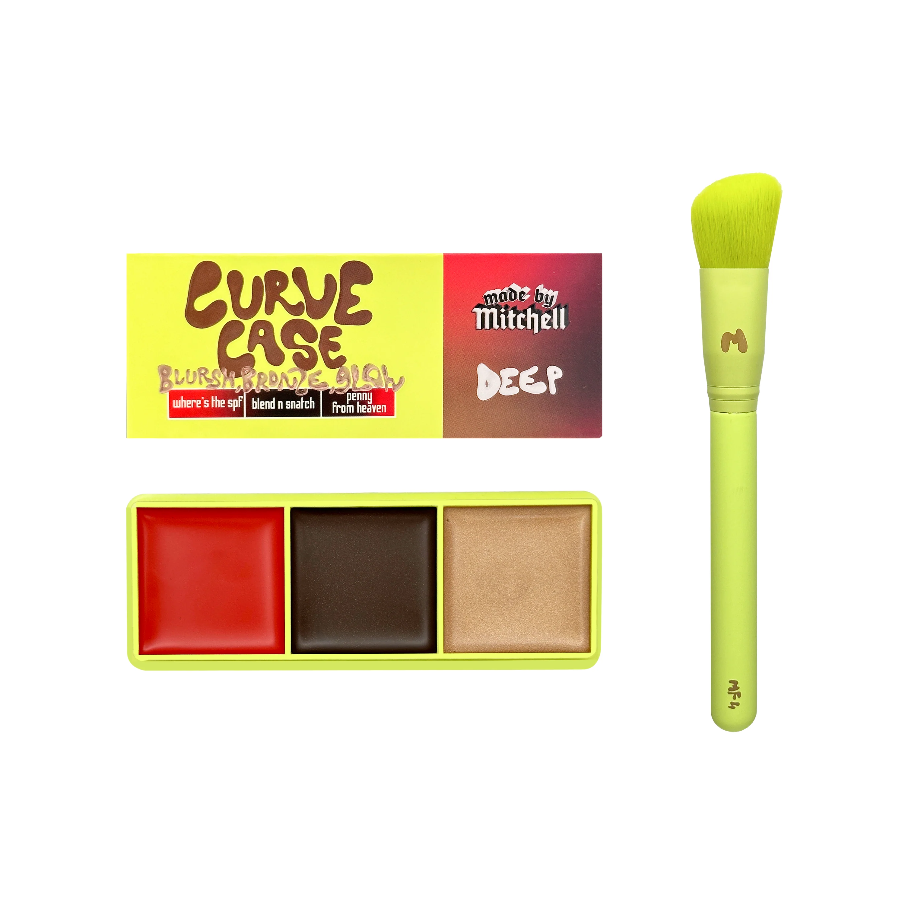 Mini Curve Case Cream Blusher, Bronzer & Highlighter Palette - Image 9